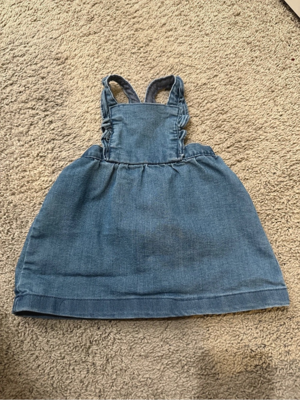 Carter's Denim Pinafore Overall Dress - Blue